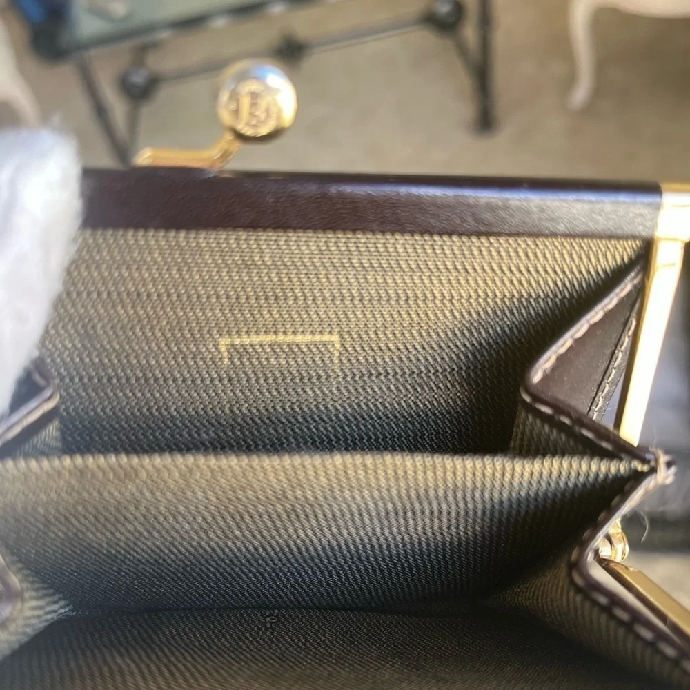 Vintage Fendi Kisslock Card Holder Wallet Rare EUC Italy